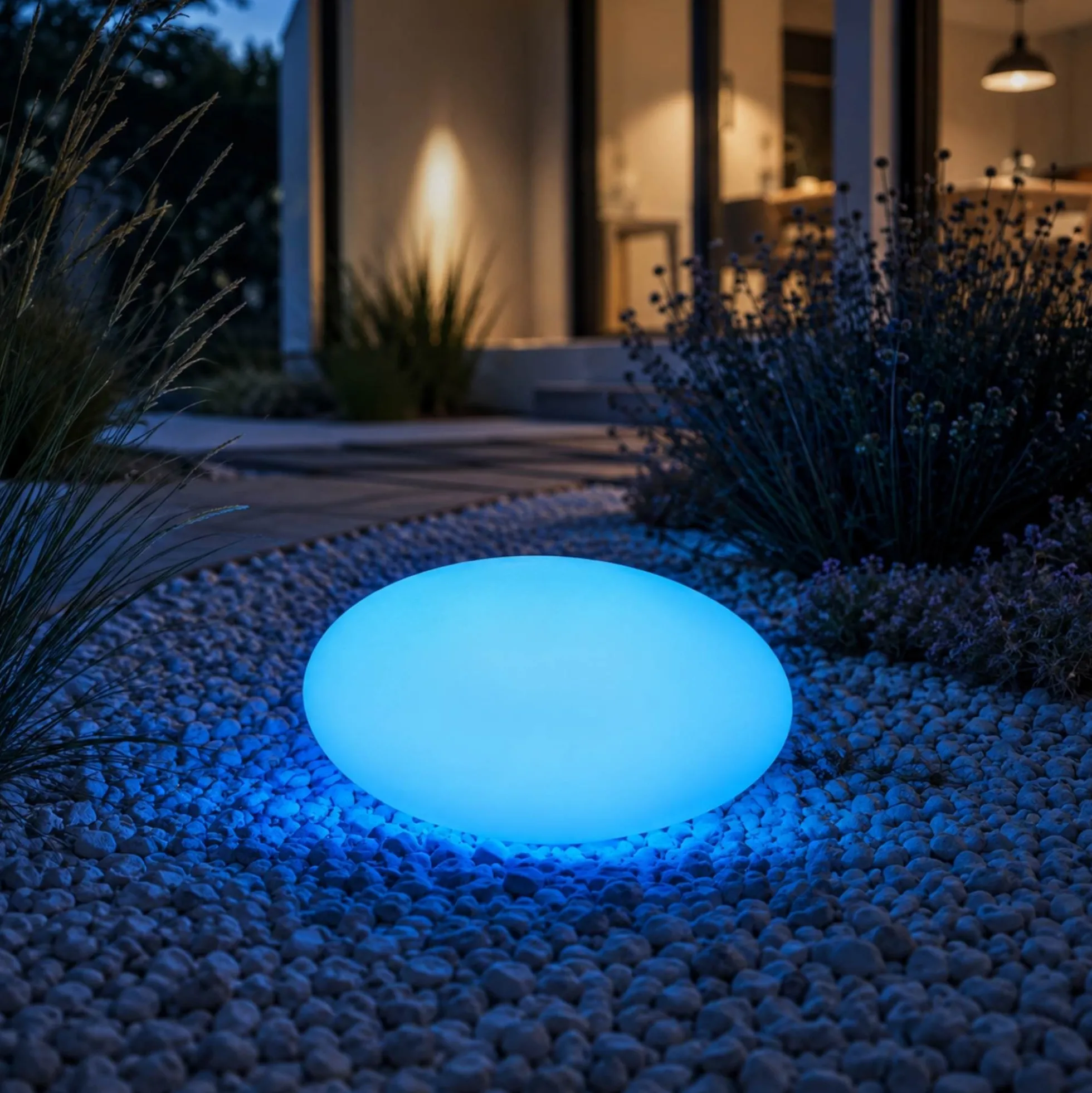 Lámpara de exterior "Stone" - RGBW - 1W - Ø28 - Recargable