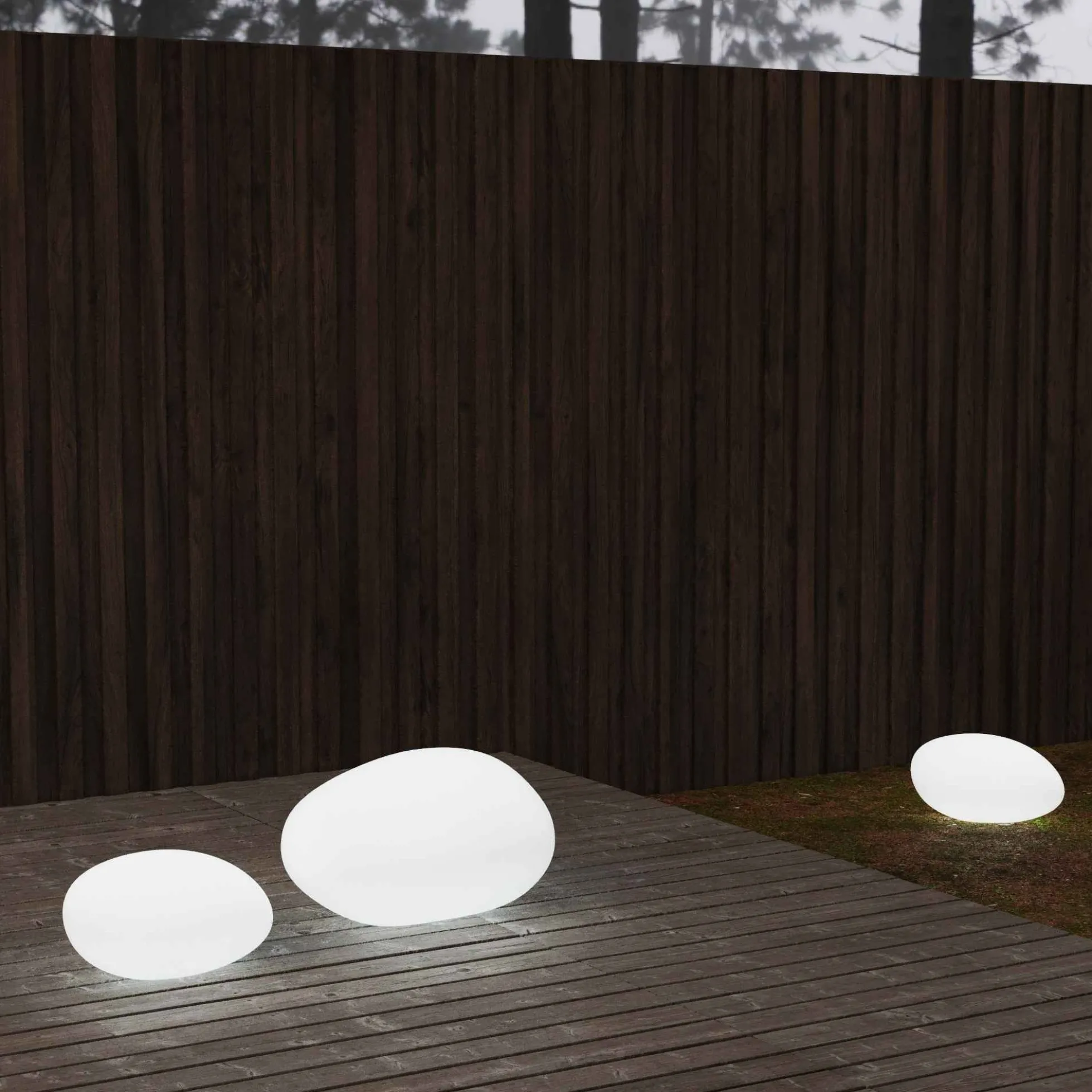 Lámpara de exterior "Stone" - RGBW - 1W - Ø28 - Recargable