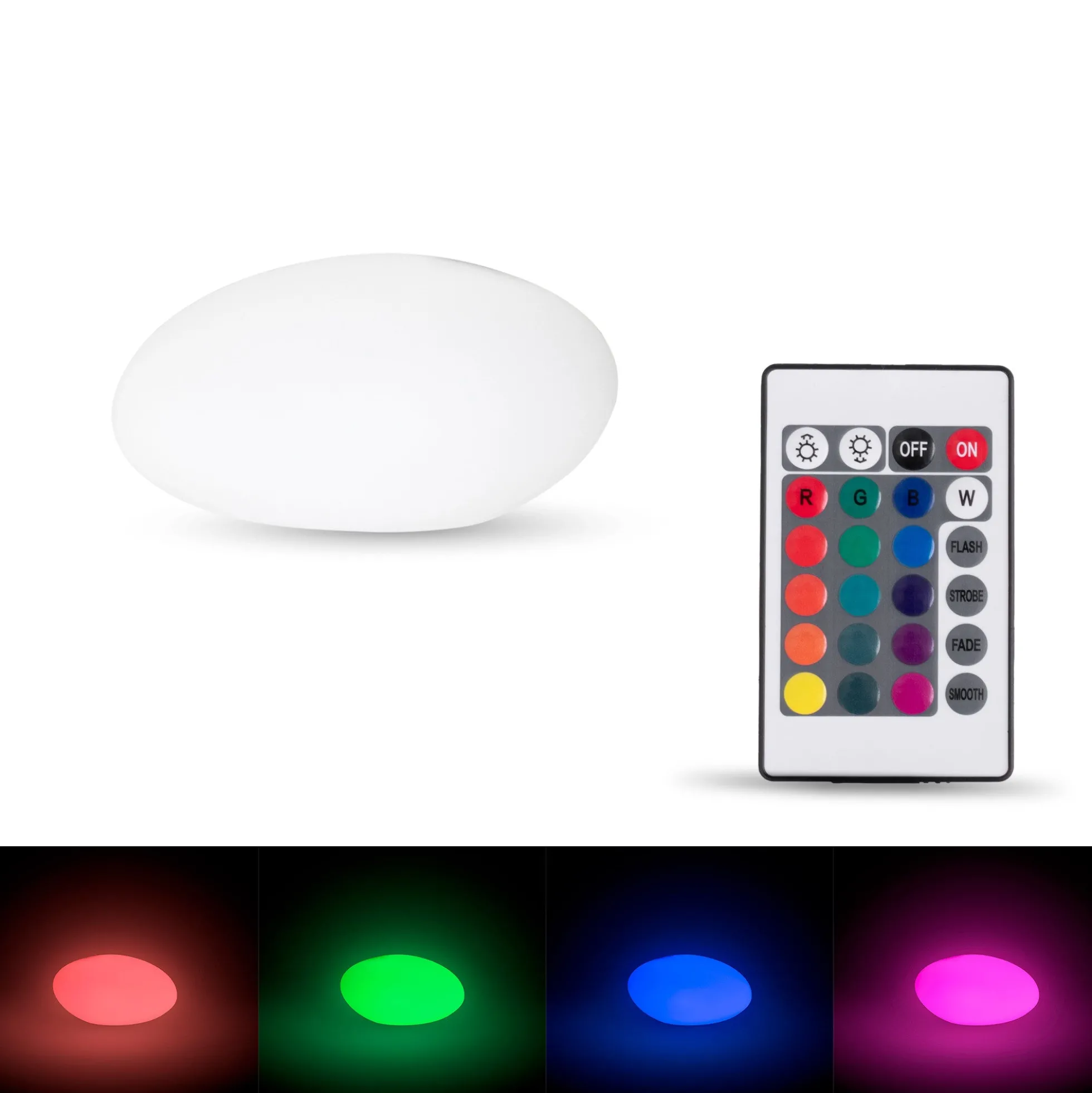 Lámpara de exterior "Stone" - RGBW - 1W - Ø28 - Recargable