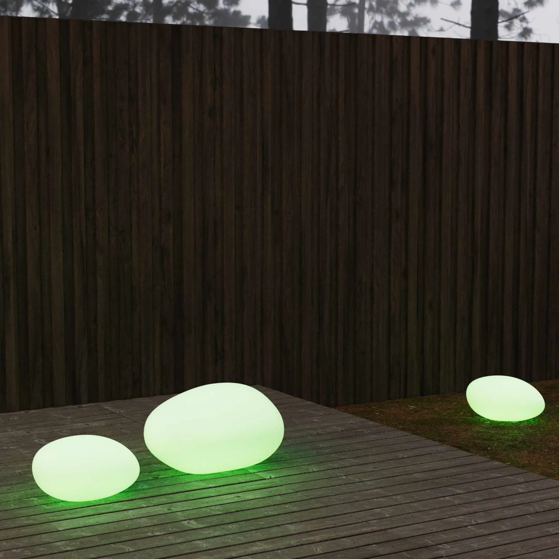 Lámpara de exterior "Stone" - RGBW - 1W - Ø28 - Recargable