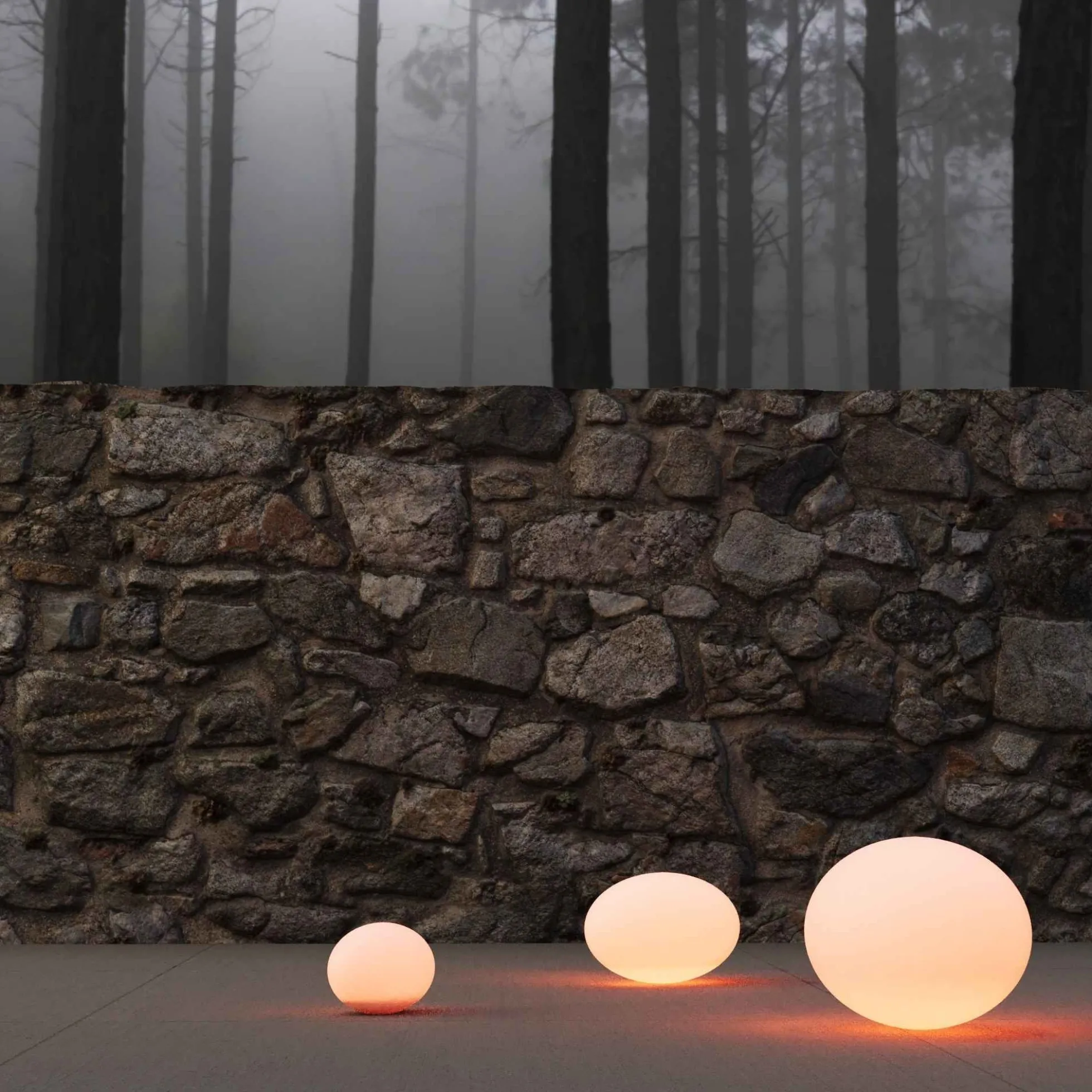 Lámpara de exterior "Stone" - RGBW - 1,2W - Ø32 - Recargable