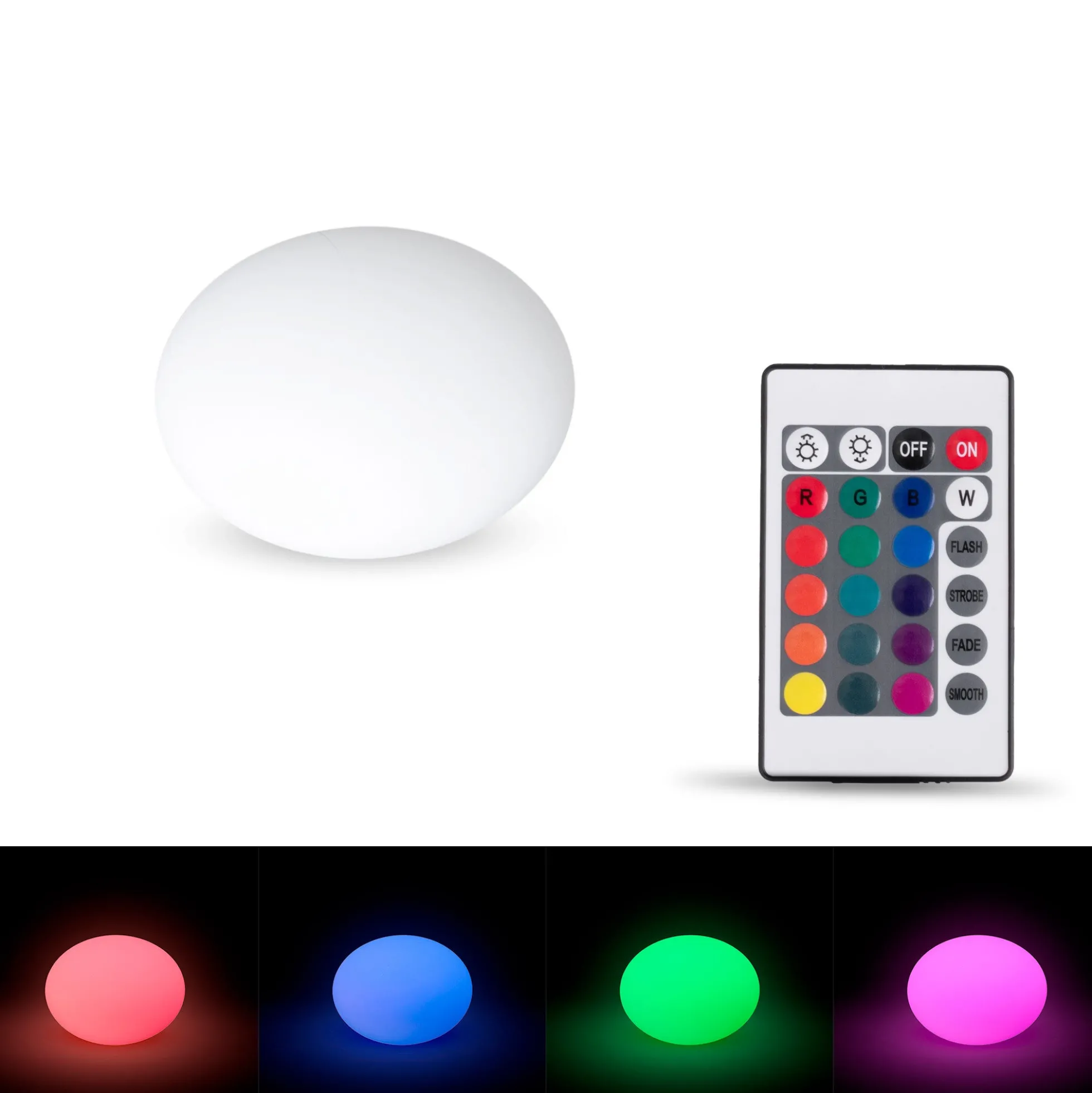 Lámpara de exterior "Stone" - RGBW - 1,2W - Ø32 - Recargable