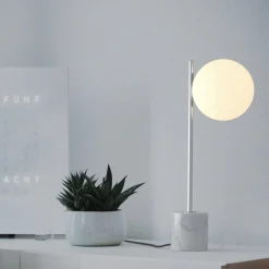 Lámpara de mesa bola cristal