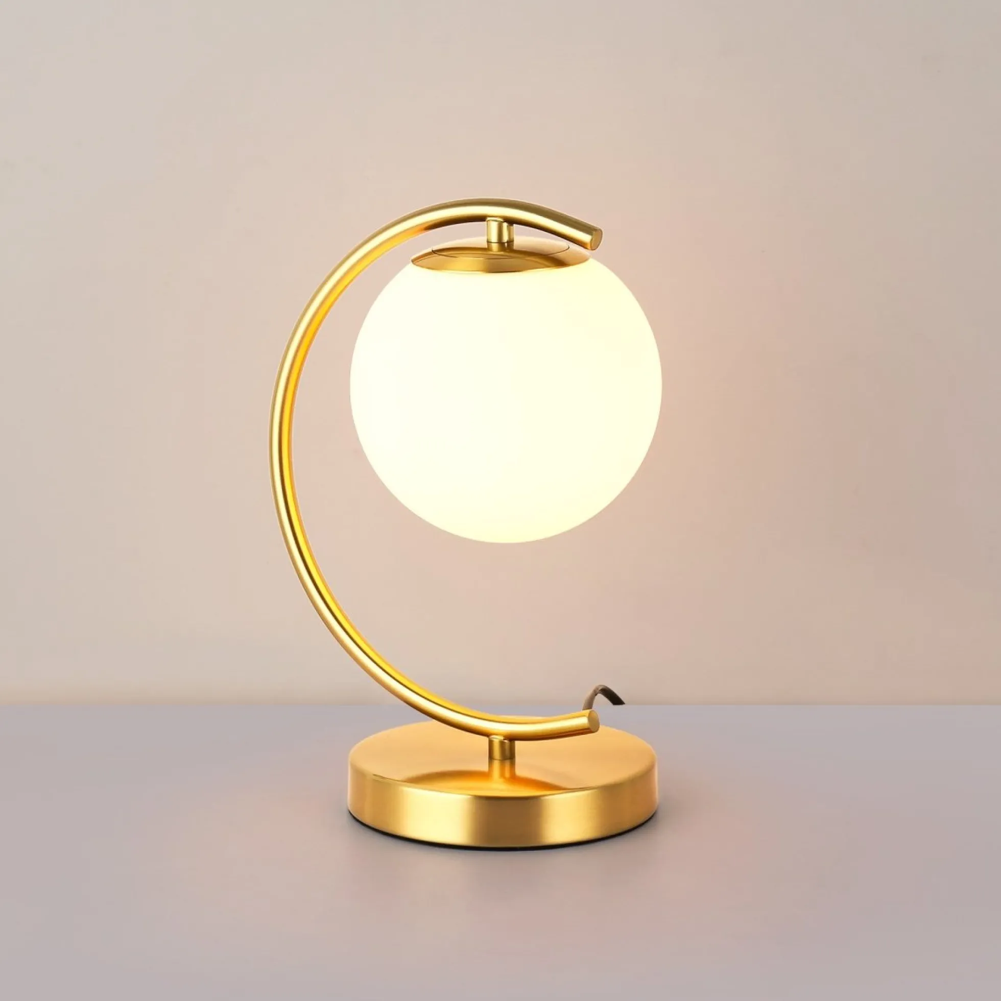 Lámpara de mesa bola cristal "San"