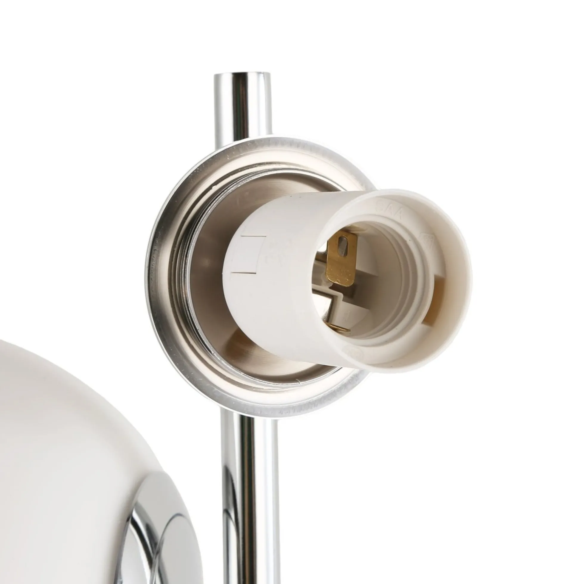 Lámpara de mesa bola cristal triple "ROM" - 3 x E27 - Ø 15cm