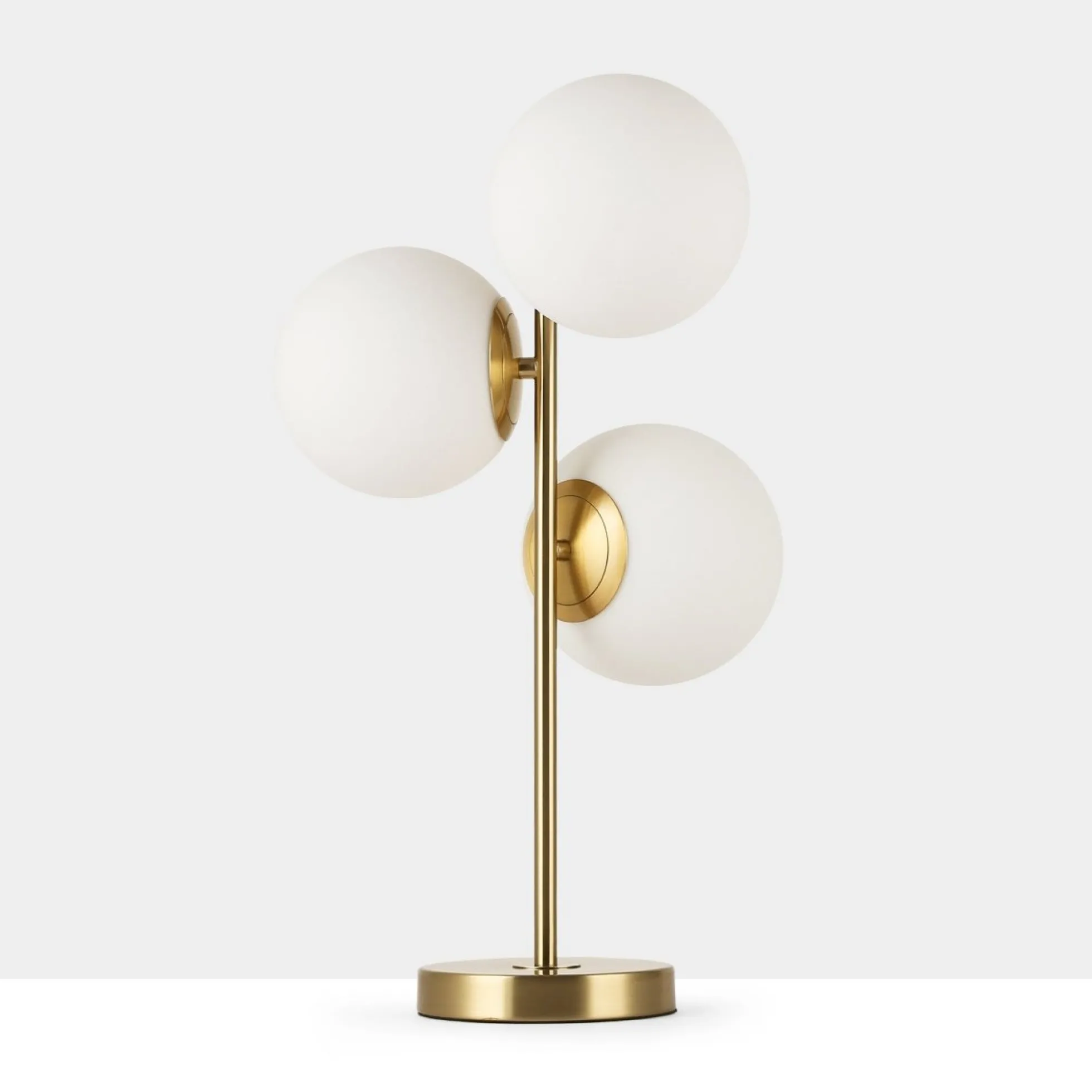 Lámpara de mesa bola cristal triple "ROM" - 3 x E27 - Ø 15cm