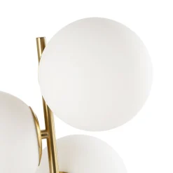 Lámpara de mesa bola cristal triple