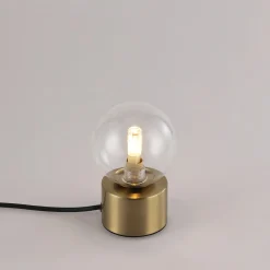 Lámpara de mesa con esfera de cristal