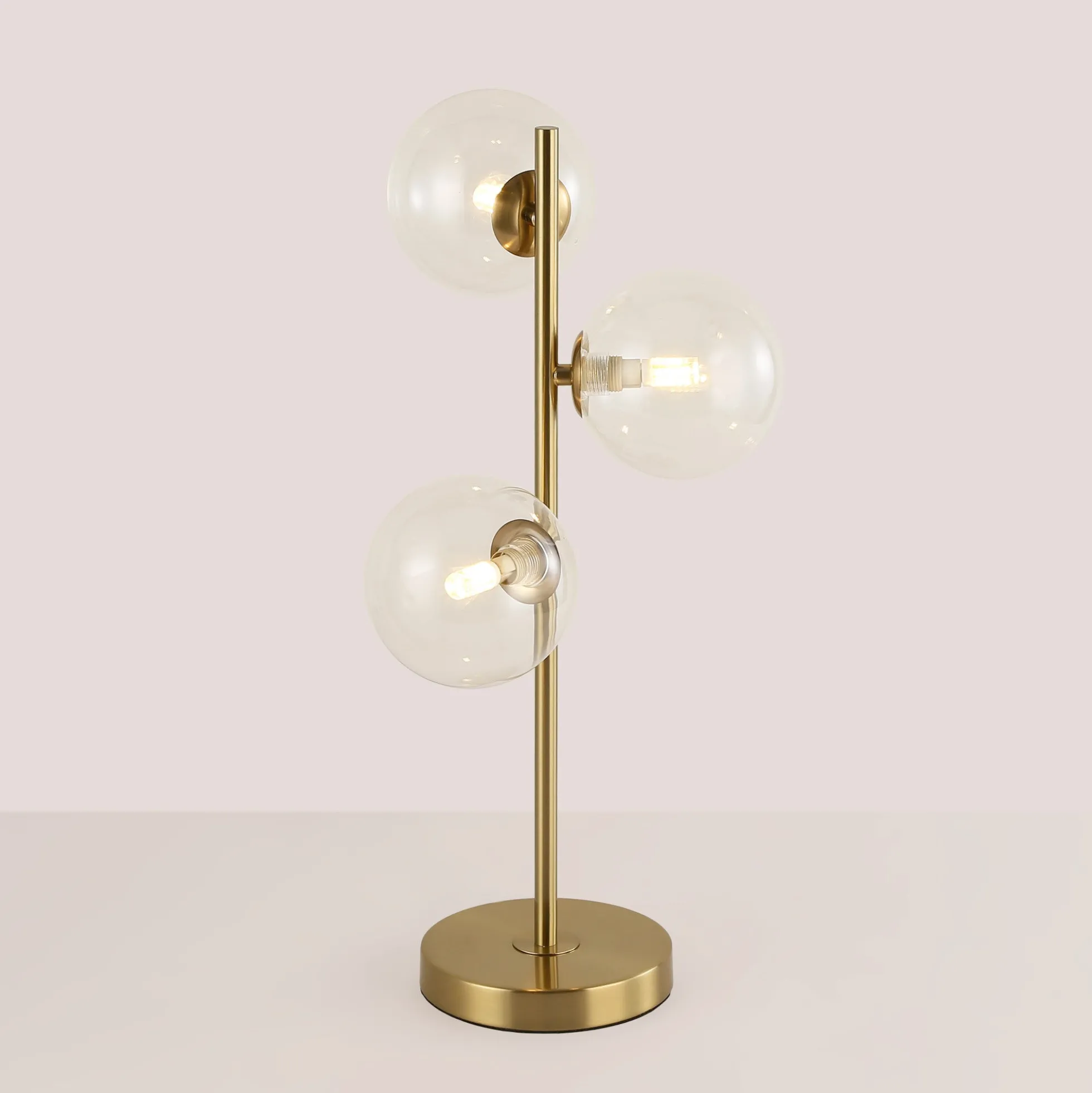 Lámpara de mesa con esferas de cristal "COMI" - 3 x G9