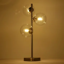 Lámpara de mesa con esferas de cristal
