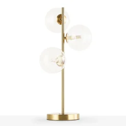 Lámpara de mesa con esferas de cristal