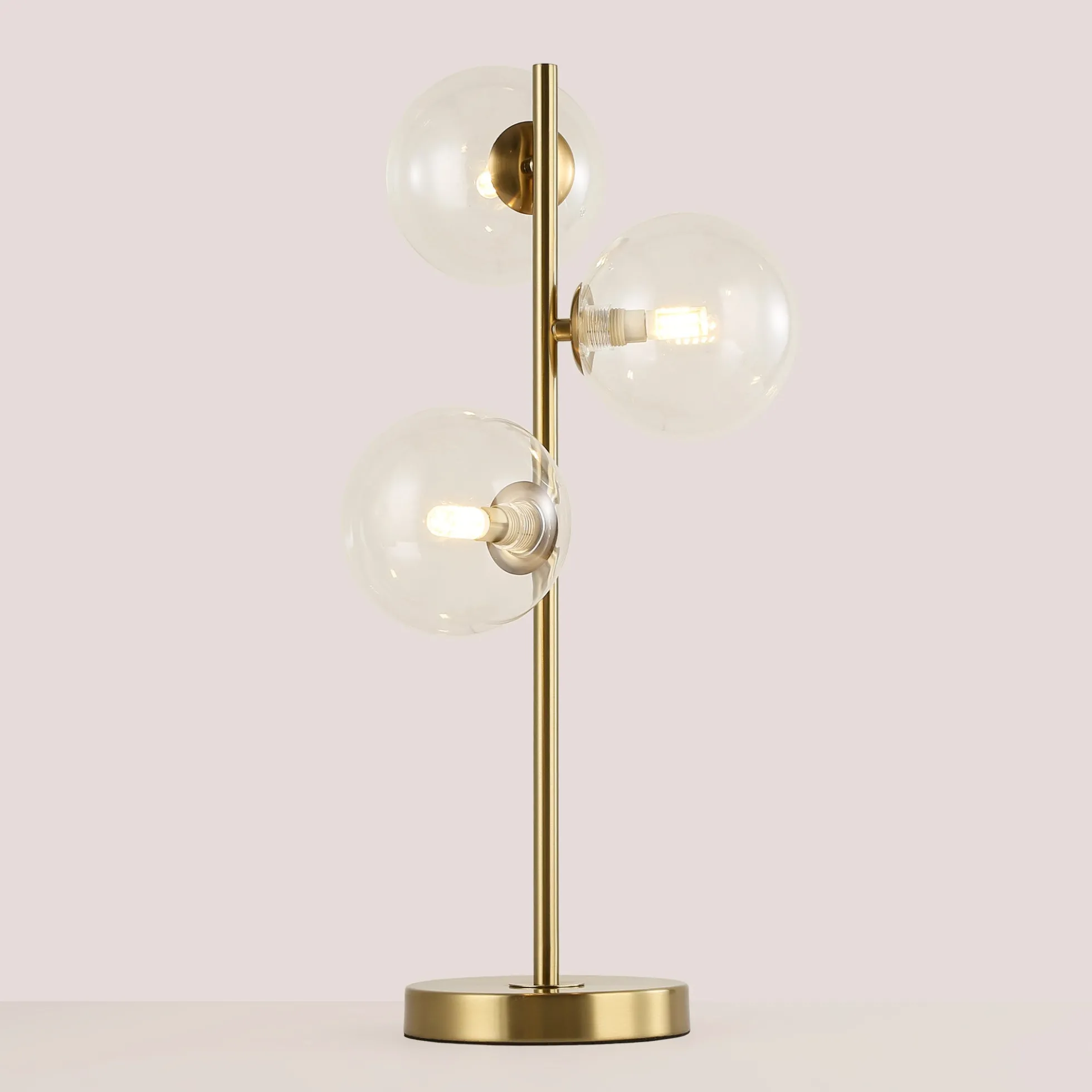 Lámpara de mesa con esferas de cristal "COMI" - 3 x G9