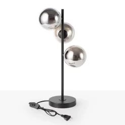 Lámpara de mesa con esferas de cristal