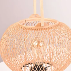 Lámpara de mesa de bambú