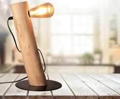 Lámpara de mesa de madera E27
