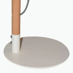 Lámpara de mesa de madera natural
