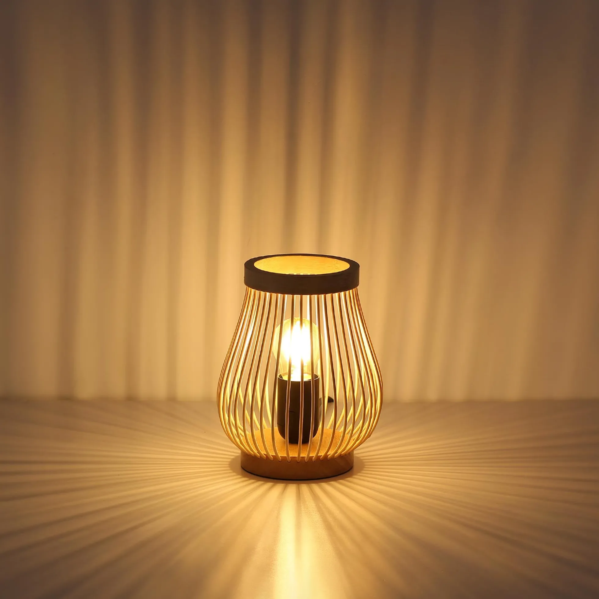 Lámpara de mesa de madera "Oca" - E27