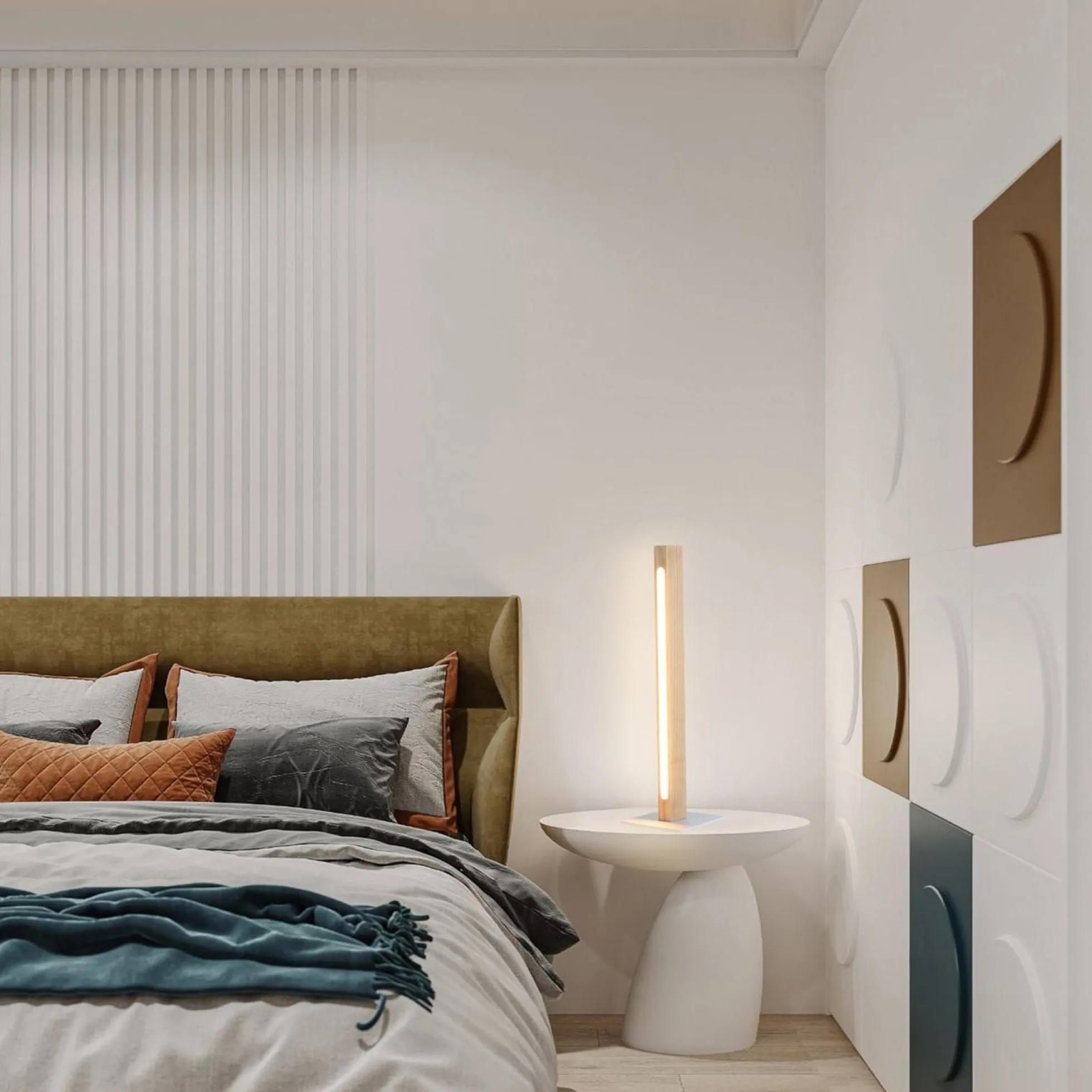 Lámpara de mesa de madera "TOAK" 10W dimable