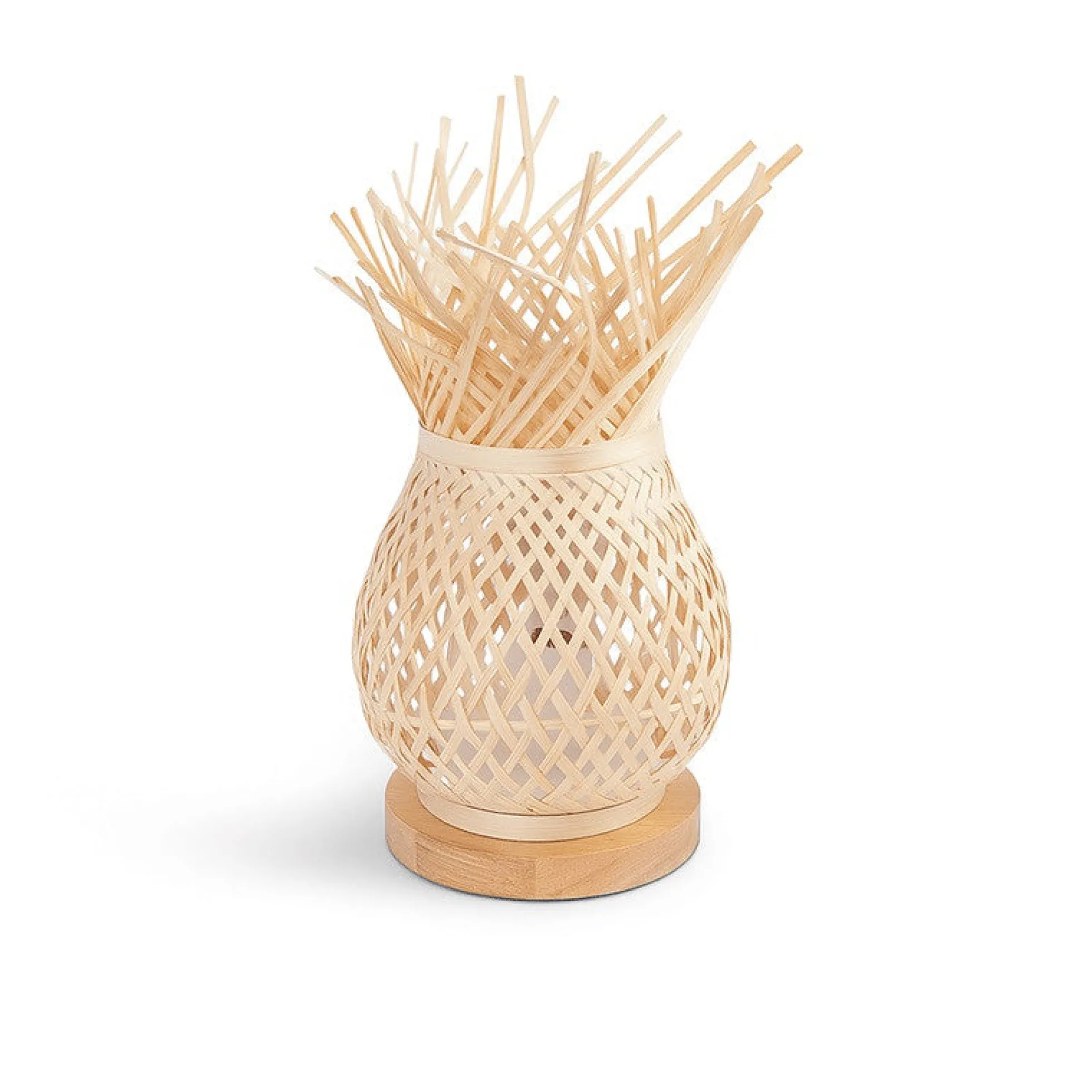 Lámpara de mesa de mimbre "VIMET"