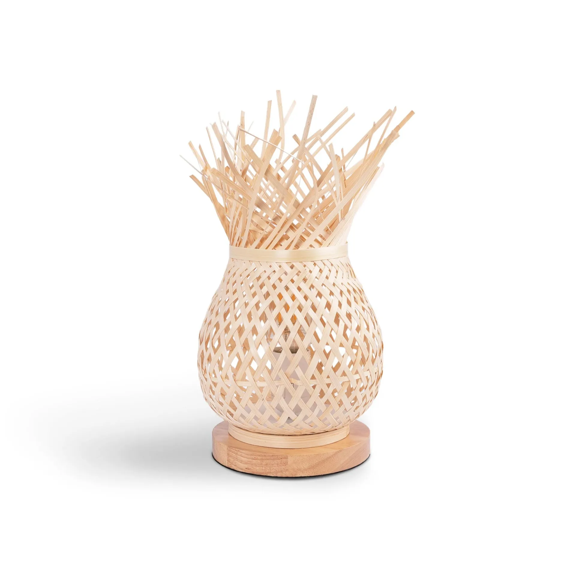 Lámpara de mesa de mimbre "VIMET"