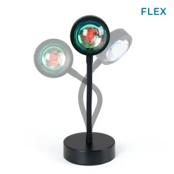 Lámpara de mesa "FLAC" 5W - Efecto atardecer - Sunset Lamp - FLEX