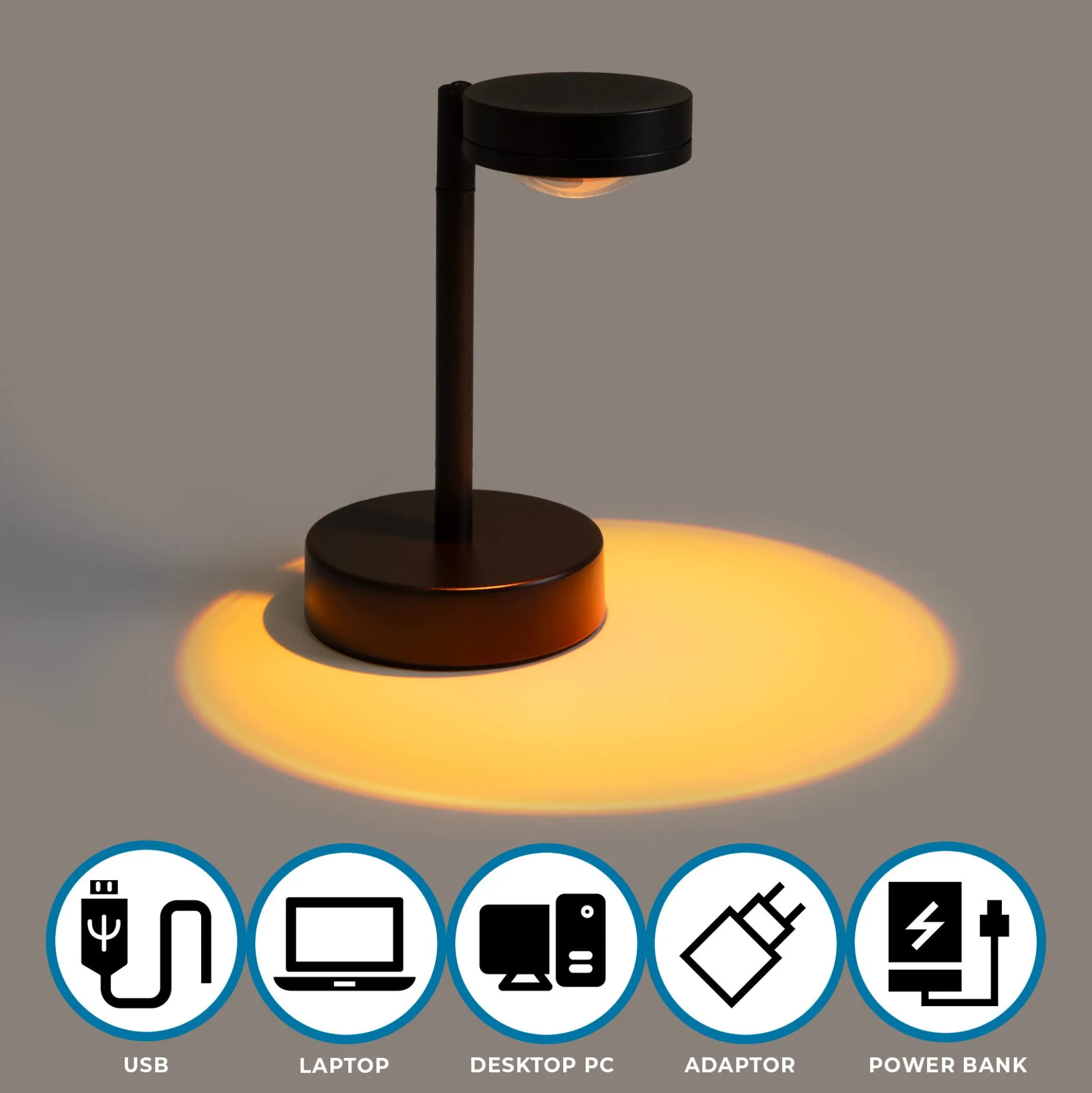 Lámpara de mesa "FLIC" 5W- Efecto atardecer - Sunset Lamp