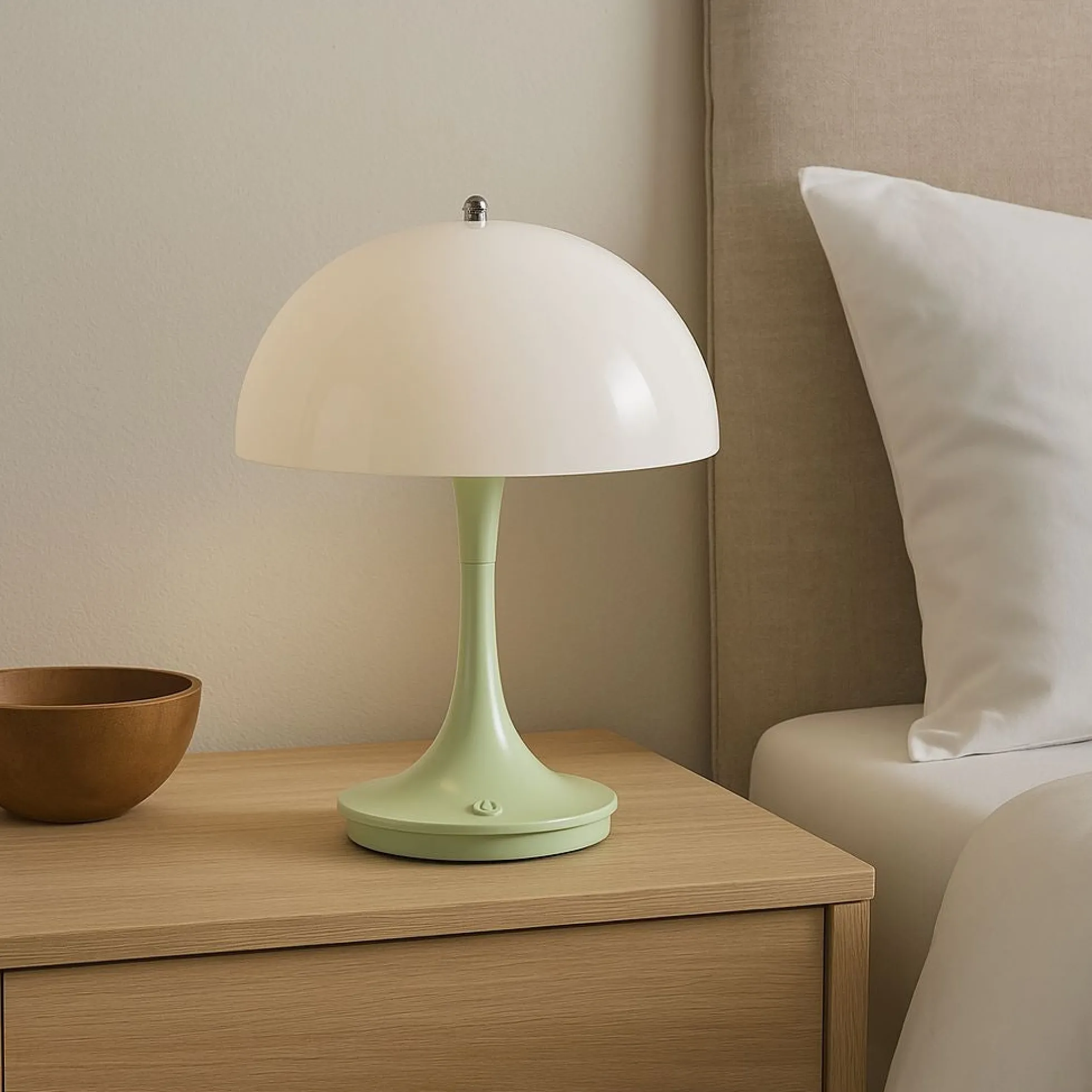 Lámpara de mesa LED CCT portátil - Táctil - Semiesférica