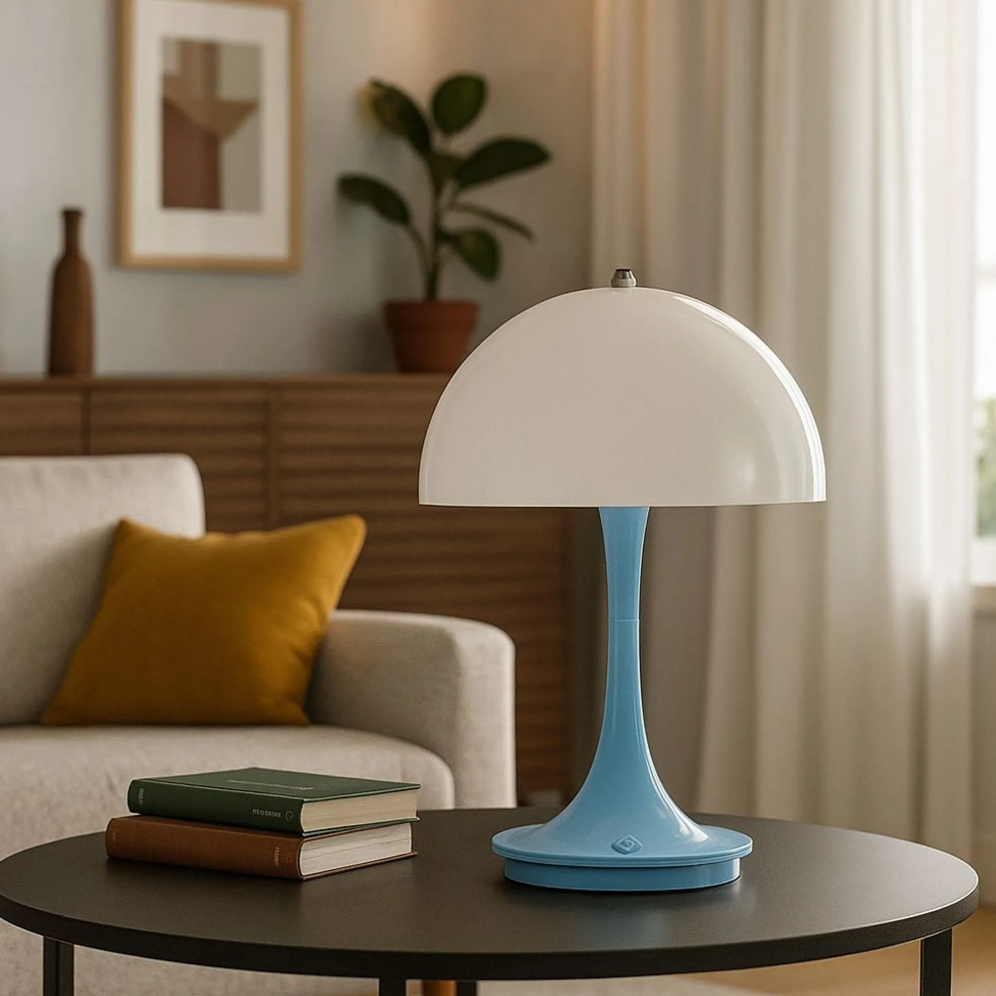 Lámpara de mesa LED CCT portátil - Táctil - Semiesférica