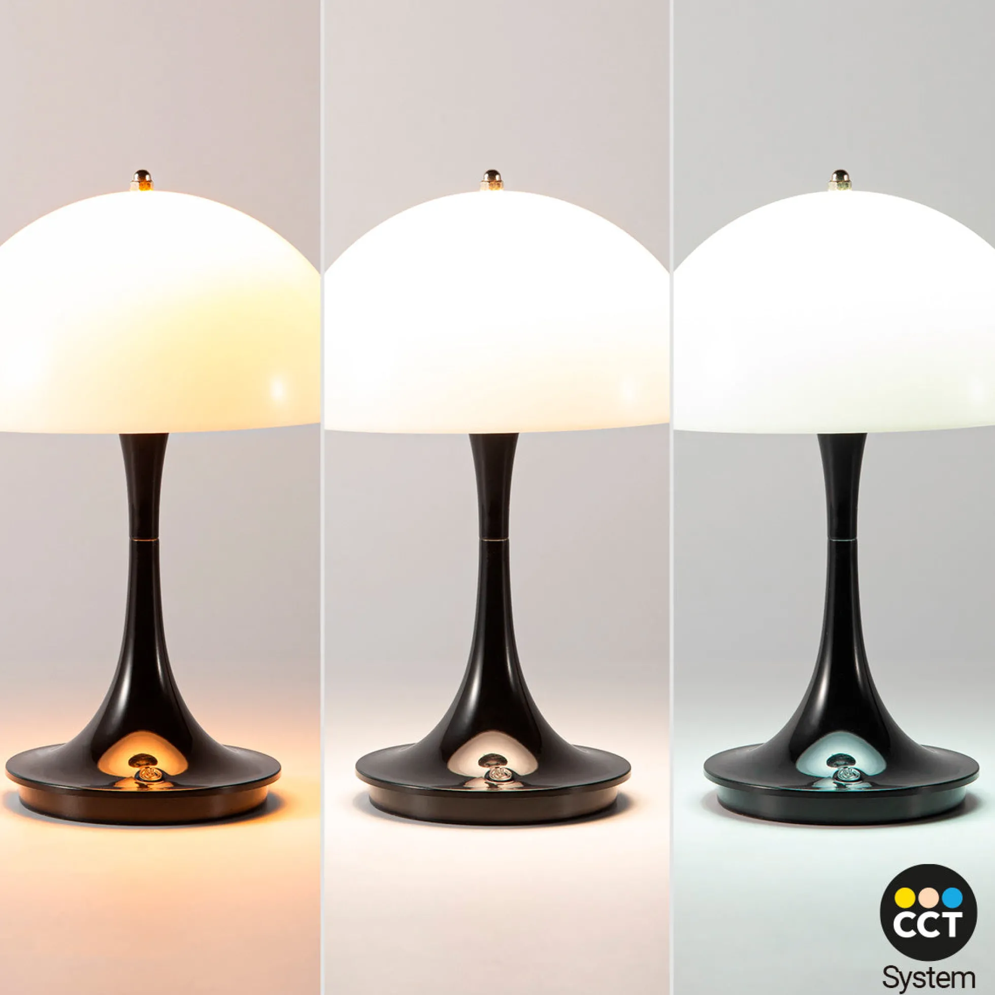 Lámpara de mesa LED CCT portátil - Táctil - Semiesférica