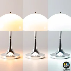Lámpara de mesa LED CCT portátil - Táctil - Semiesférica