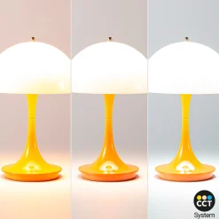 Lámpara de mesa LED CCT portátil - Táctil - Semiesférica