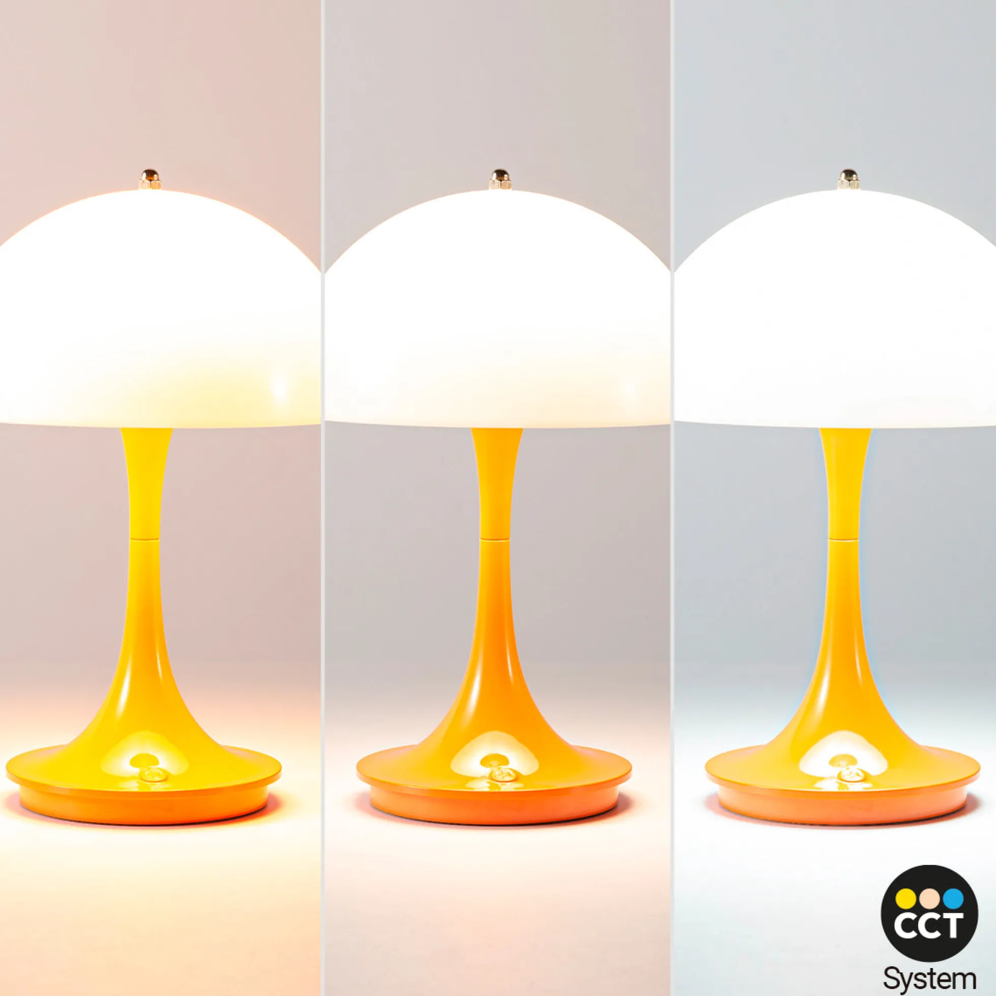 Lámpara de mesa LED CCT portátil - Táctil - Semiesférica