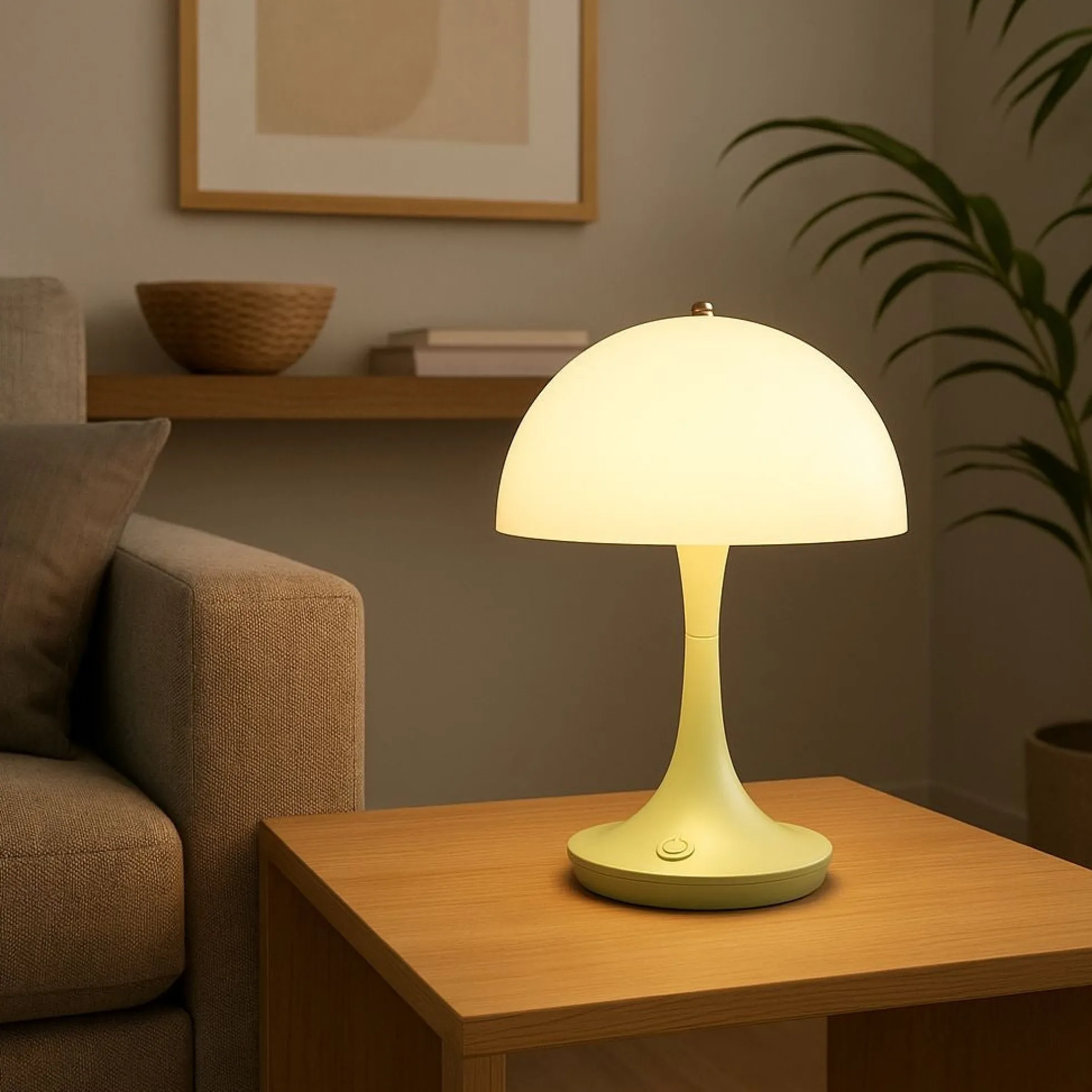 Lámpara de mesa LED CCT portátil - Táctil - Semiesférica