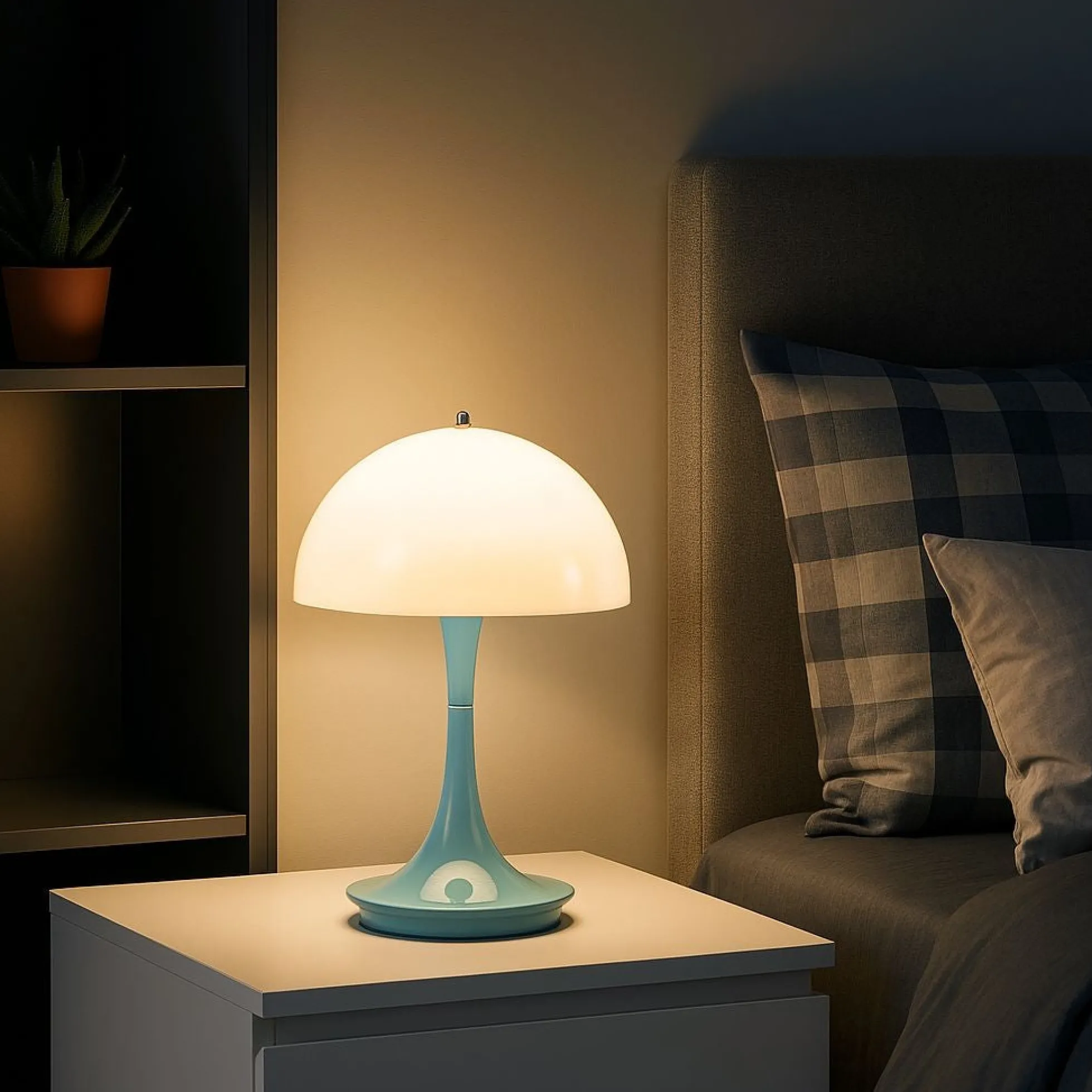Lámpara de mesa LED CCT portátil - Táctil - Semiesférica