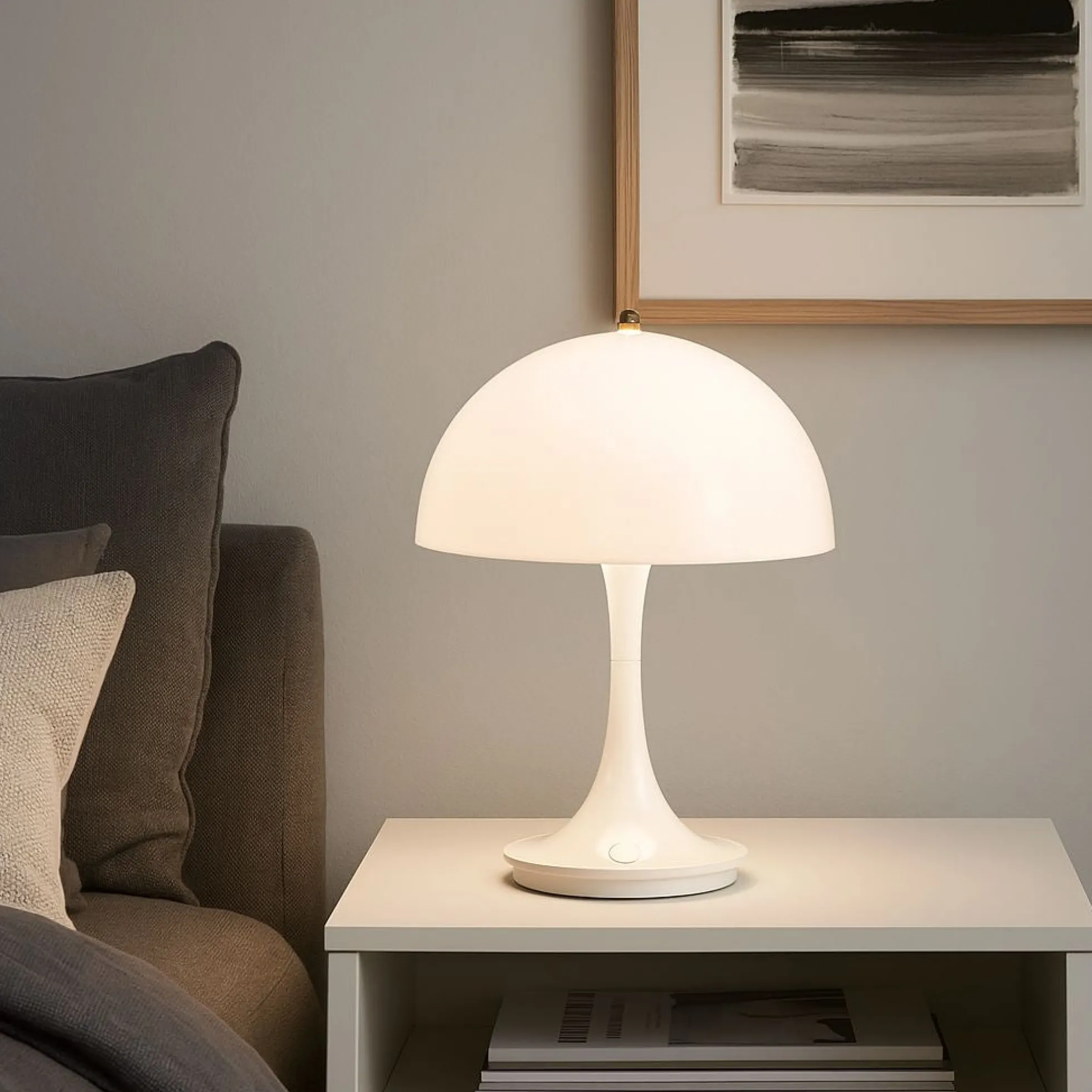 Lámpara de mesa LED CCT portátil - Táctil - Semiesférica