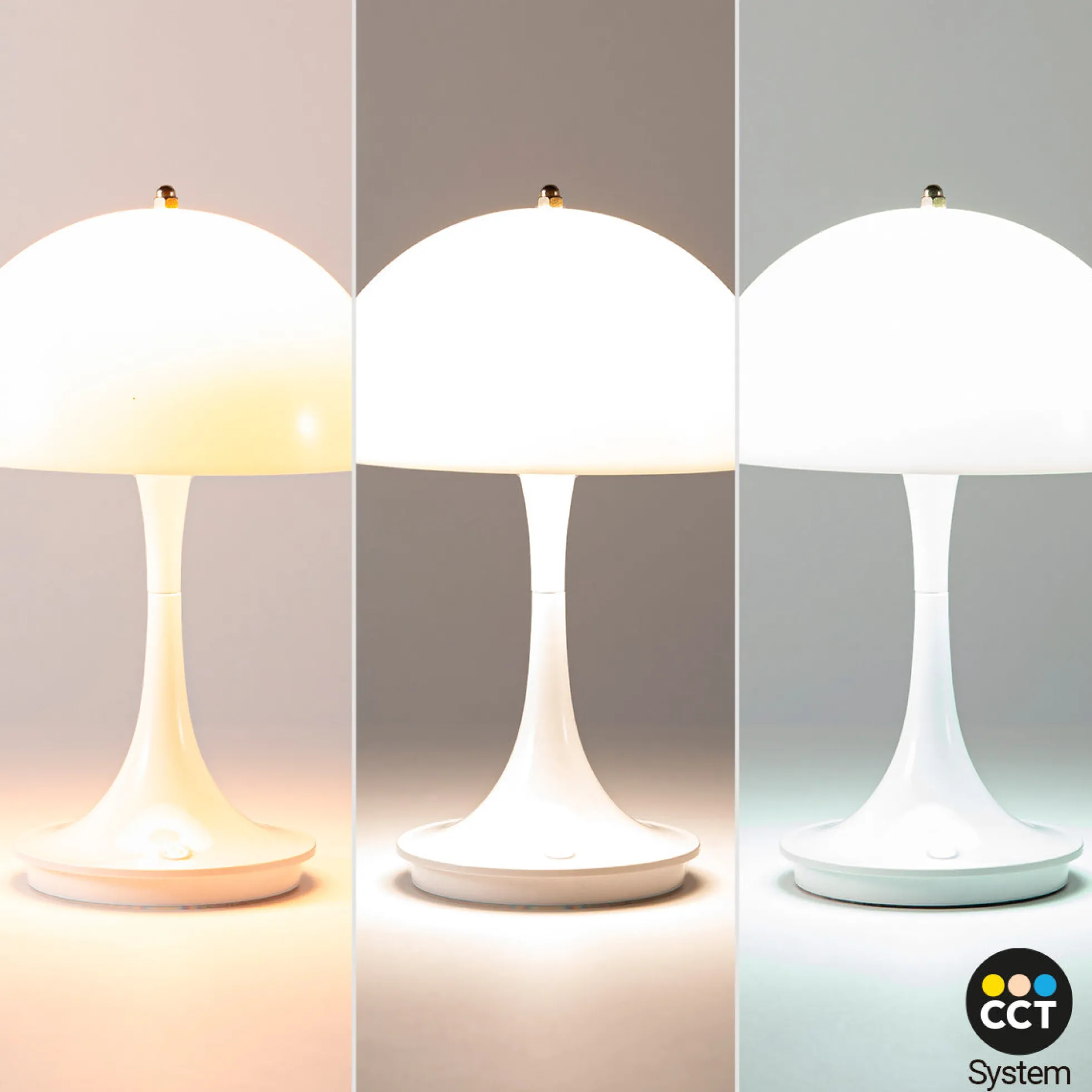Lámpara de mesa LED CCT portátil - Táctil - Semiesférica