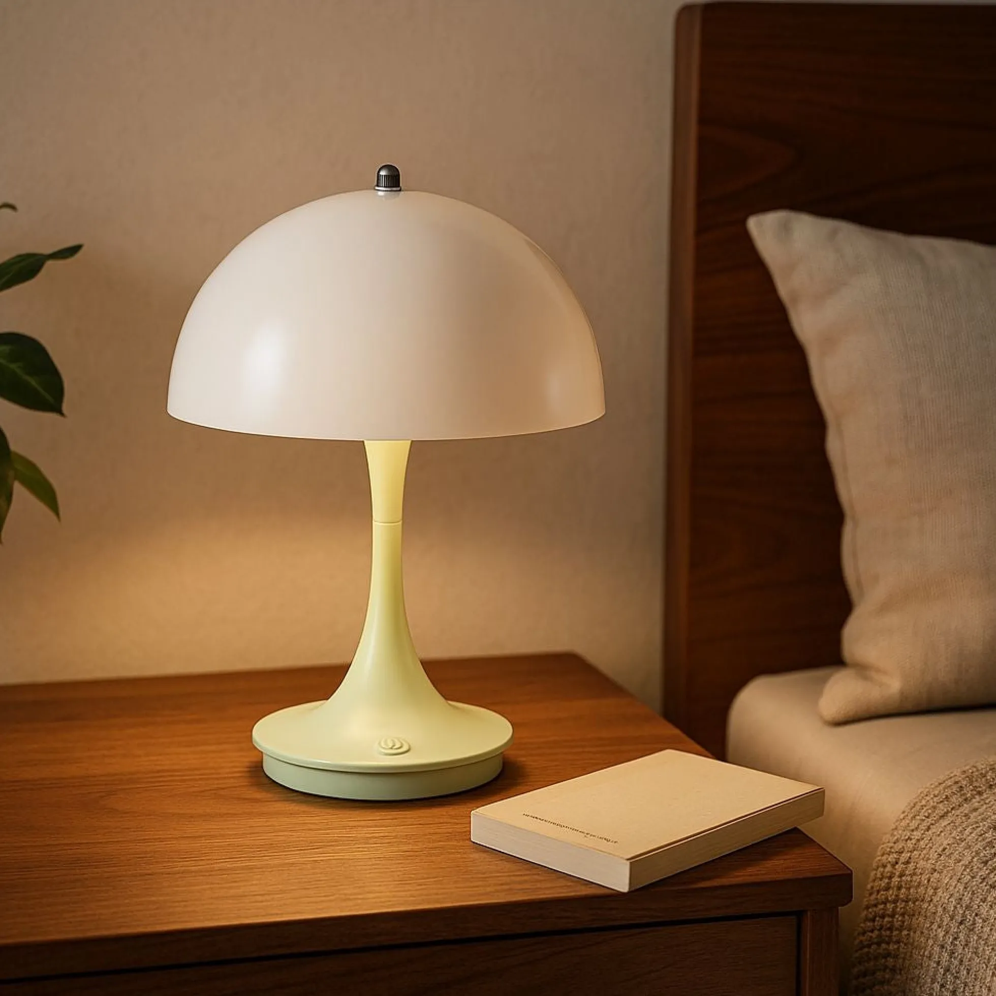 Lámpara de mesa LED CCT portátil - Táctil - Semiesférica