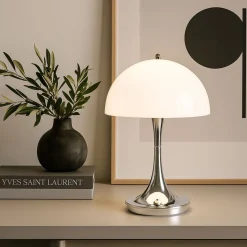 Lámpara de mesa LED CCT portátil - Táctil - Semiesférica