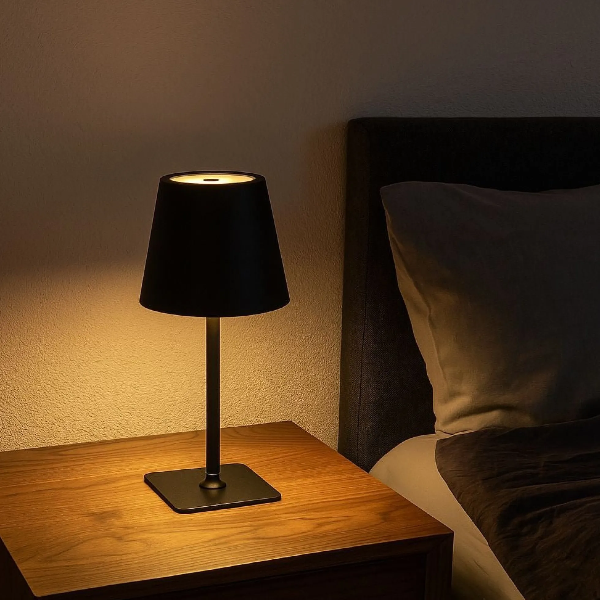 Lámpara de mesa LED CCT portátil - Táctil - Ø100 mm