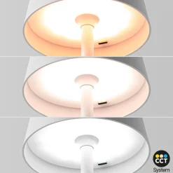 Lámpara de mesa LED CCT portátil - Táctil - Ø100 mm