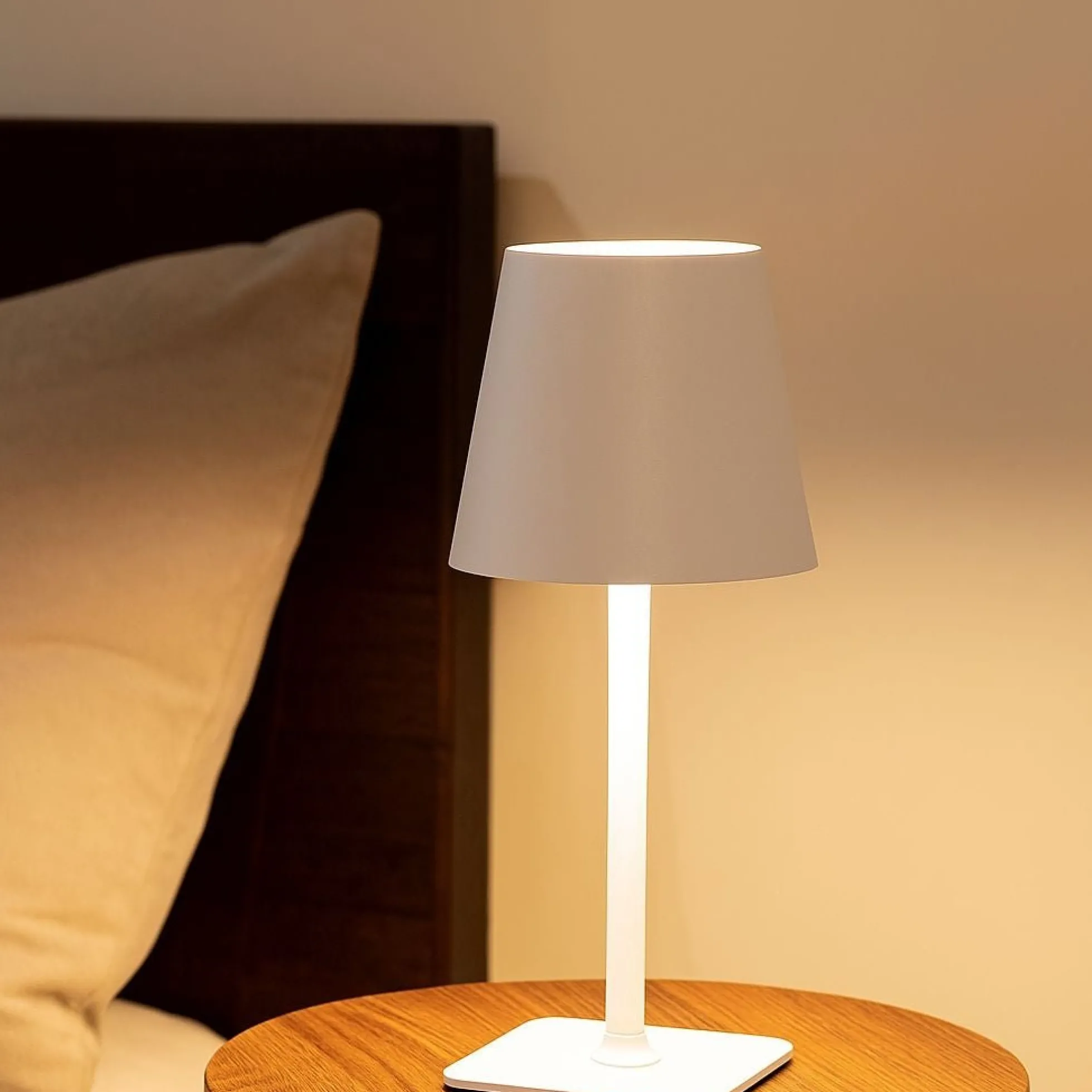 Lámpara de mesa LED CCT portátil - Táctil - Ø100 mm