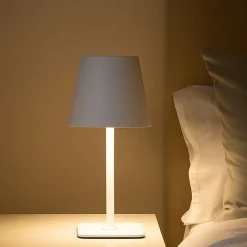 Lámpara de mesa LED CCT portátil - Táctil - Ø100 mm