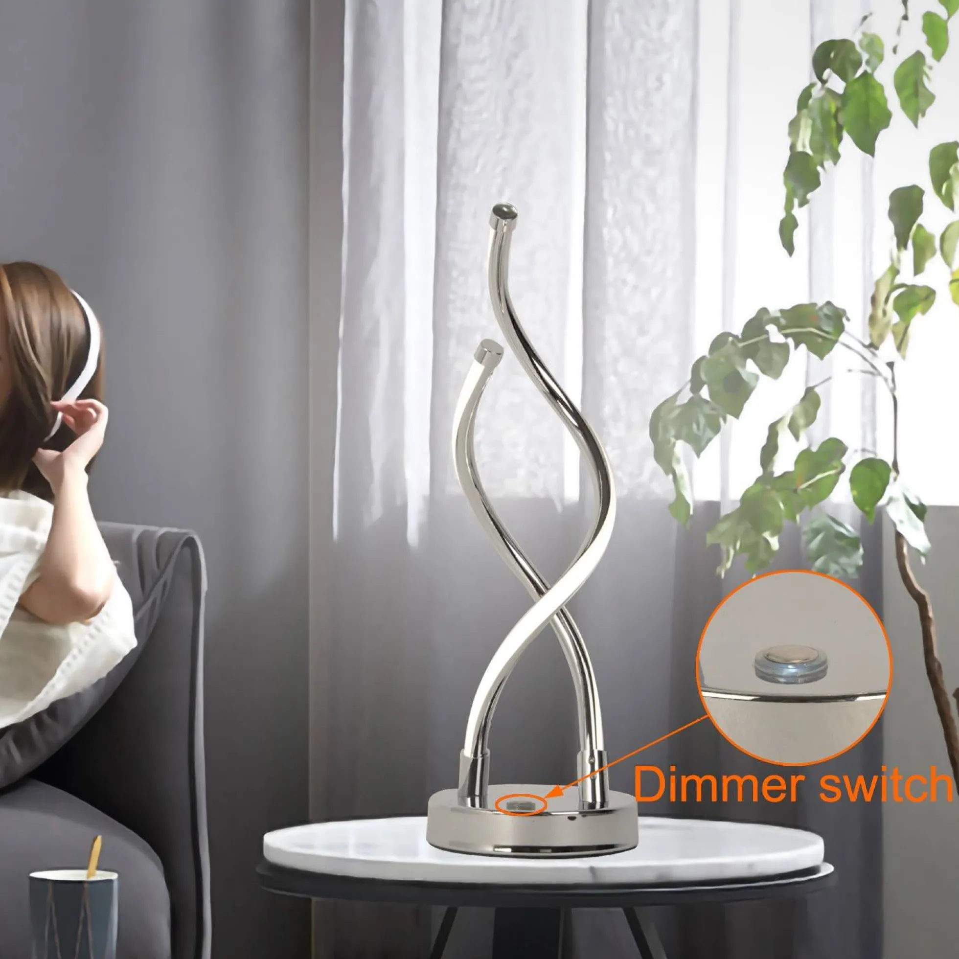 Lámpara de mesa LED "HELIX-T" 8W Regulable