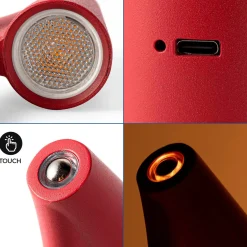 Lámpara de mesa LED portátil - Táctil - 3000K