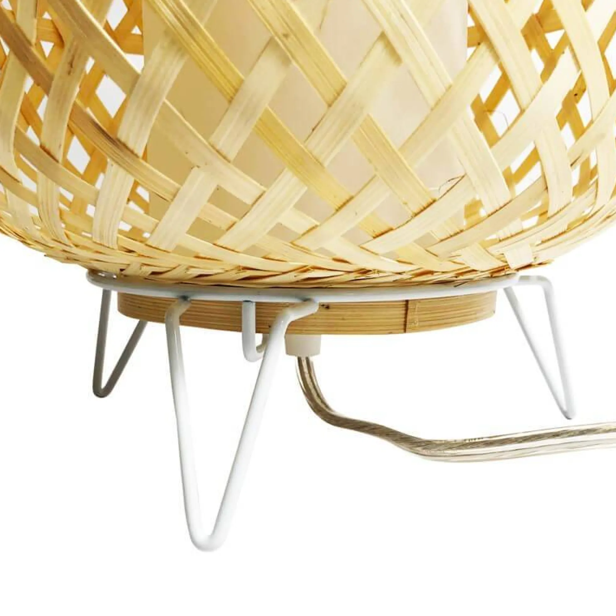 Lámpara de mesa mimbre "Roso"