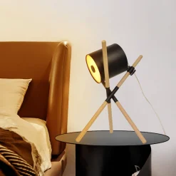 Lámpara de mesa nórdica de trípode