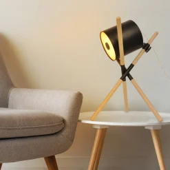 Lámpara de mesa nórdica de trípode