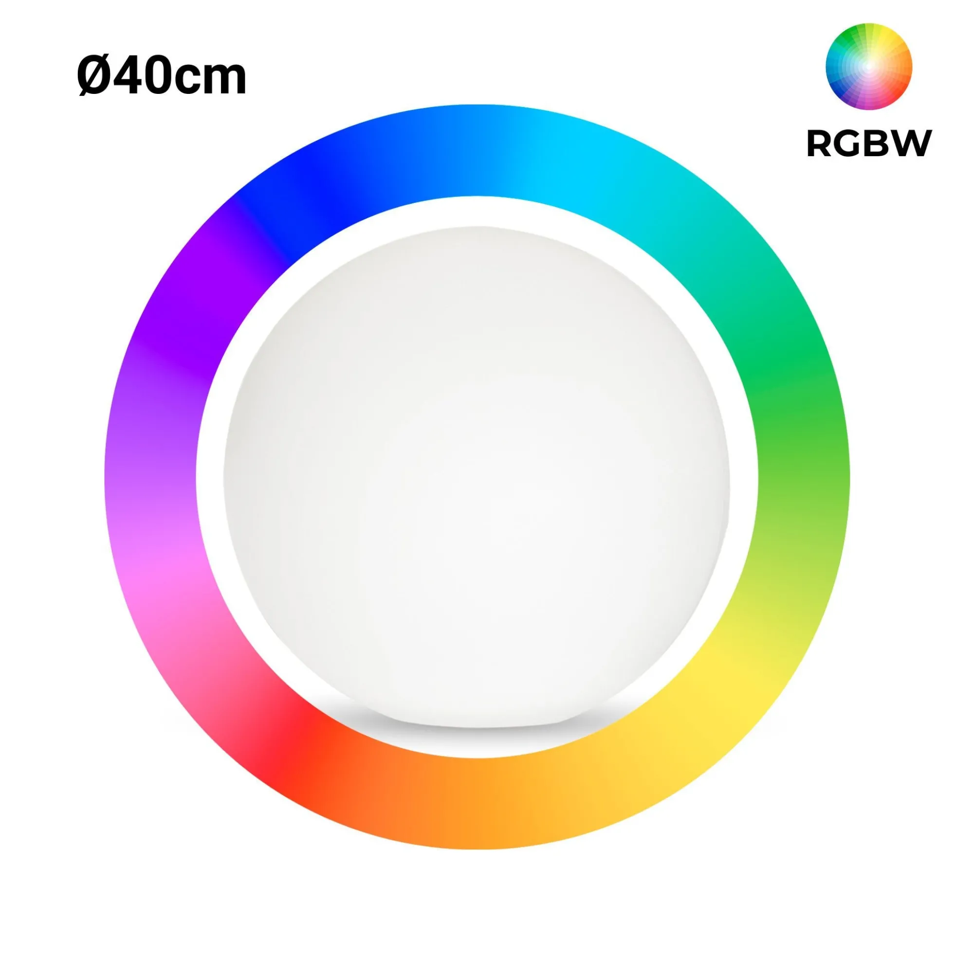 Lámpara de mesa o suelo esfera exterior - RGBW - 2W- Ø40cm - Recargable