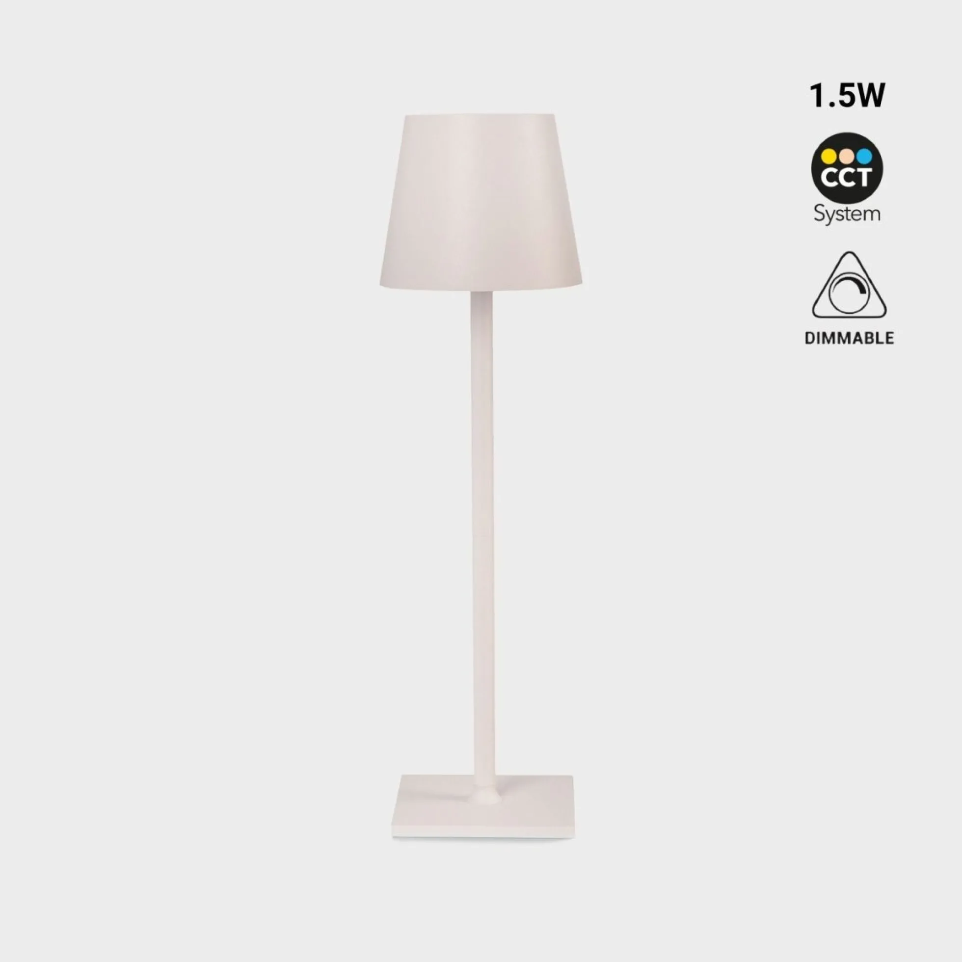 Lámpara de mesa portátil LED CCT "Laura" - 1,5W - Táctil - Intensidad regulable