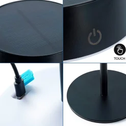 Lámpara de mesa solar LED CCT - Táctil - Recargable - Portátil